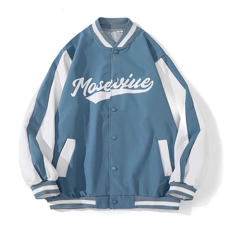 Lantern Long Sleeve Mens Spring Autumn Button Hoodies Cardigan Pockets Letter Printing Contrast Color Preppy Style Vintage Tops 250207