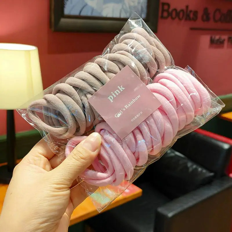 10Pcs Elastic Rubber Band Seamless Gradient Hair Rope Rings Children Cute Colorful Scrunchie Girls Ponytail Hair Accessories 250221