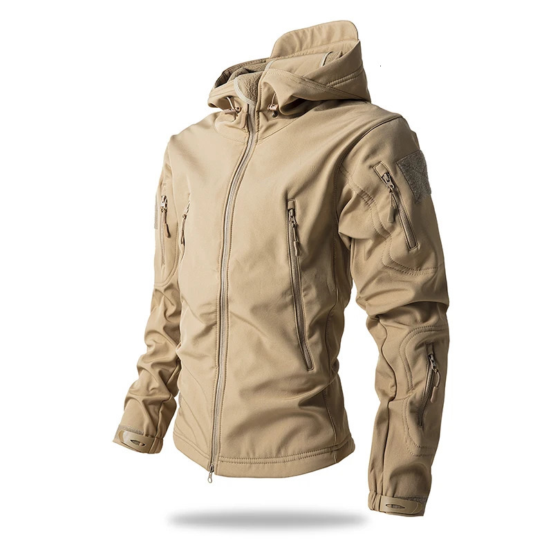 Lurker Shark Skin Soft Shell Tactical Jacket Men Waterproof Fleece Hooded Coat Hunt Clothes Autumn Outdoor Camouflage 250207