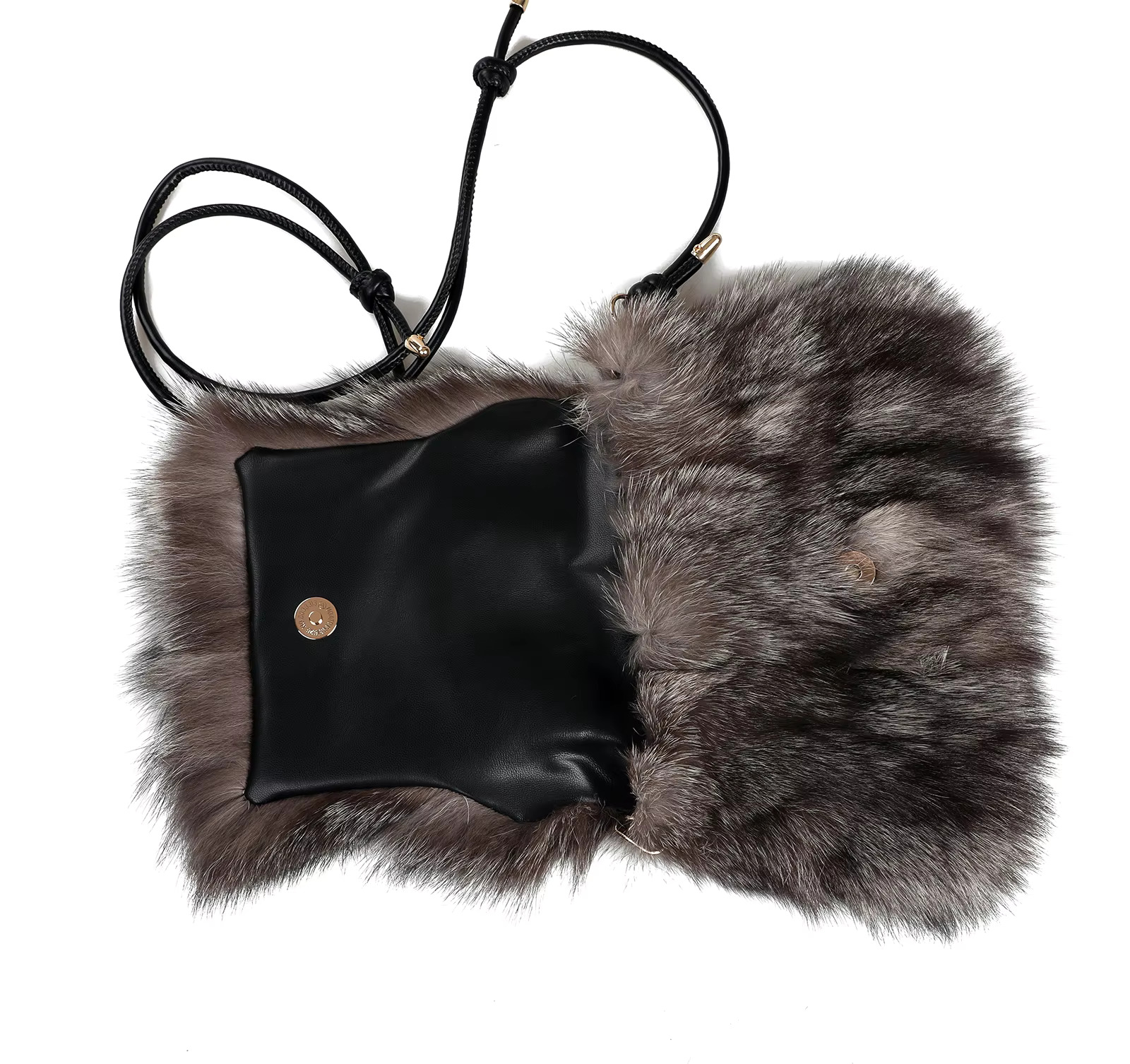 Women's Genuine Fox Fur Tote Purse Bag Shoulder Small Handbag Fashion
