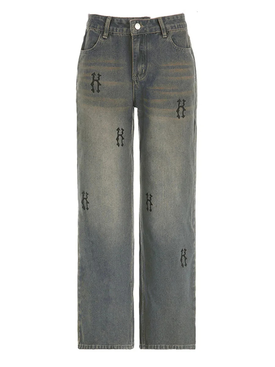 Women Straight Wide Leg Baggy Jeans High Waisted Relaxed Fit Denim Pants Trendy Y2K Streetwear with Pockets 250121