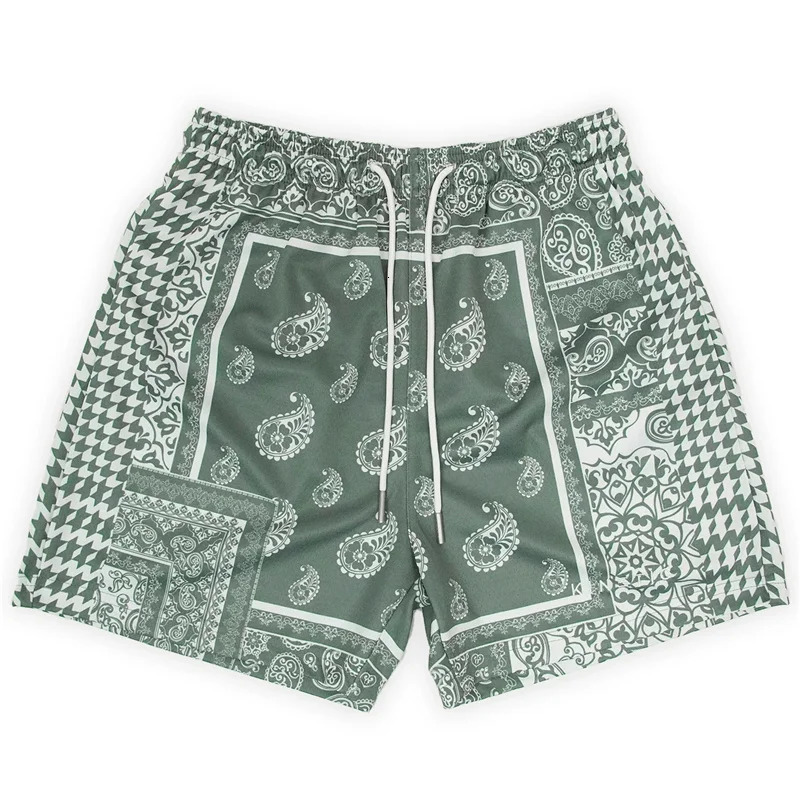 Paisley Boho 3D Print Hawaiian Beach Shorts Men Women Cashew Flower Trunks Casual Surfing Board Swimwear Kids Clothing 250208