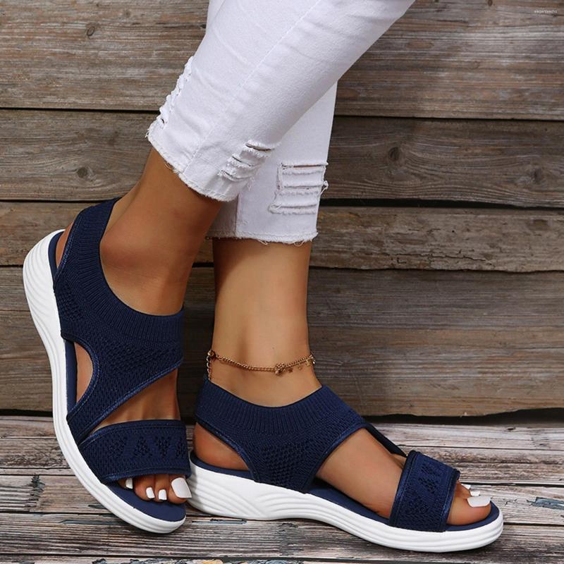 2025 S Fashion Designer Sandals Breathable Mesh Flat Women Fish Mouth Ladies Solid Color Casual Shoes Summer Walking Beach Mujer