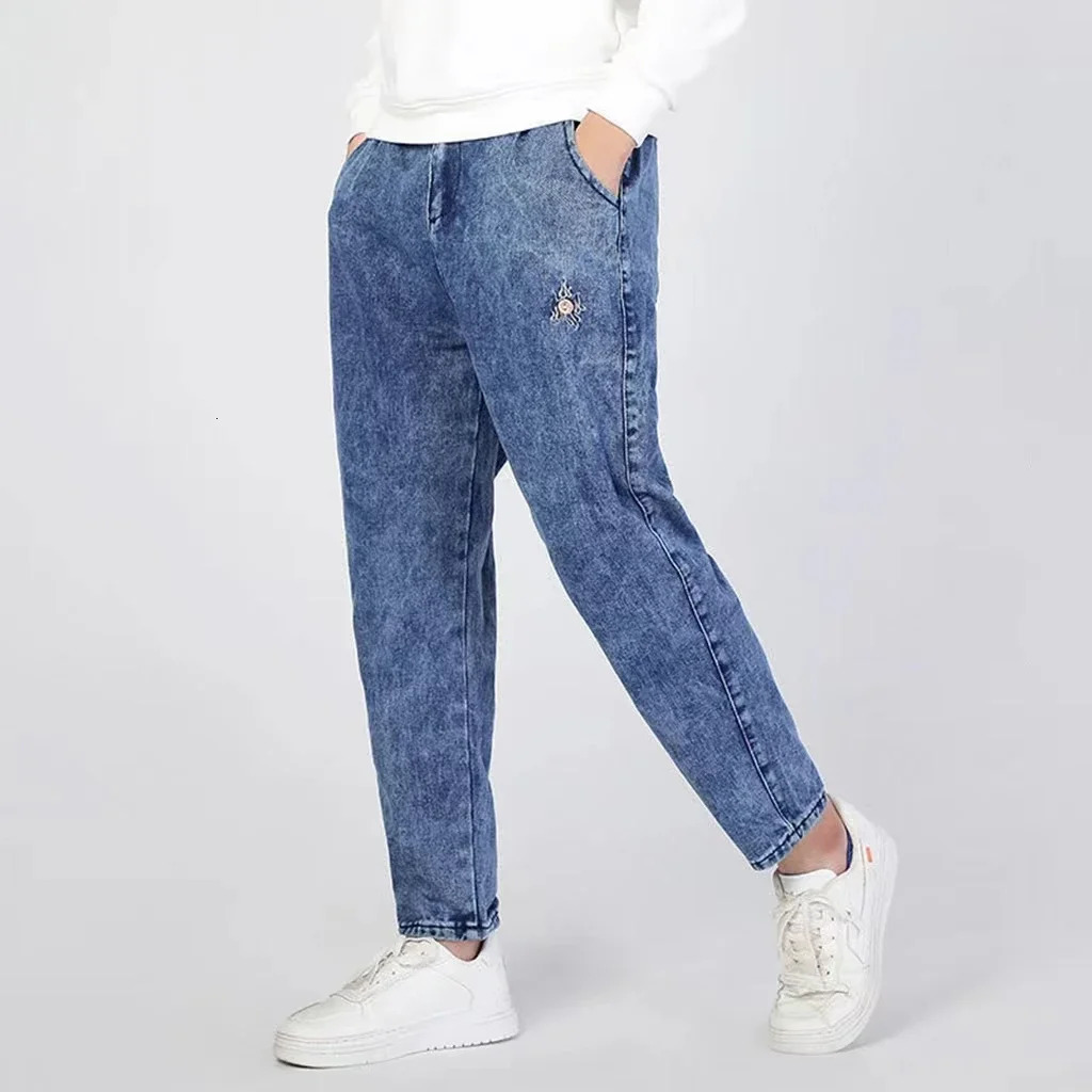 Chinese Style Stand Collar Washed Denim Set Men Chinoiserie Youth Casual Streetwear Tangzhuang Mens Jacket and Jeans 250207