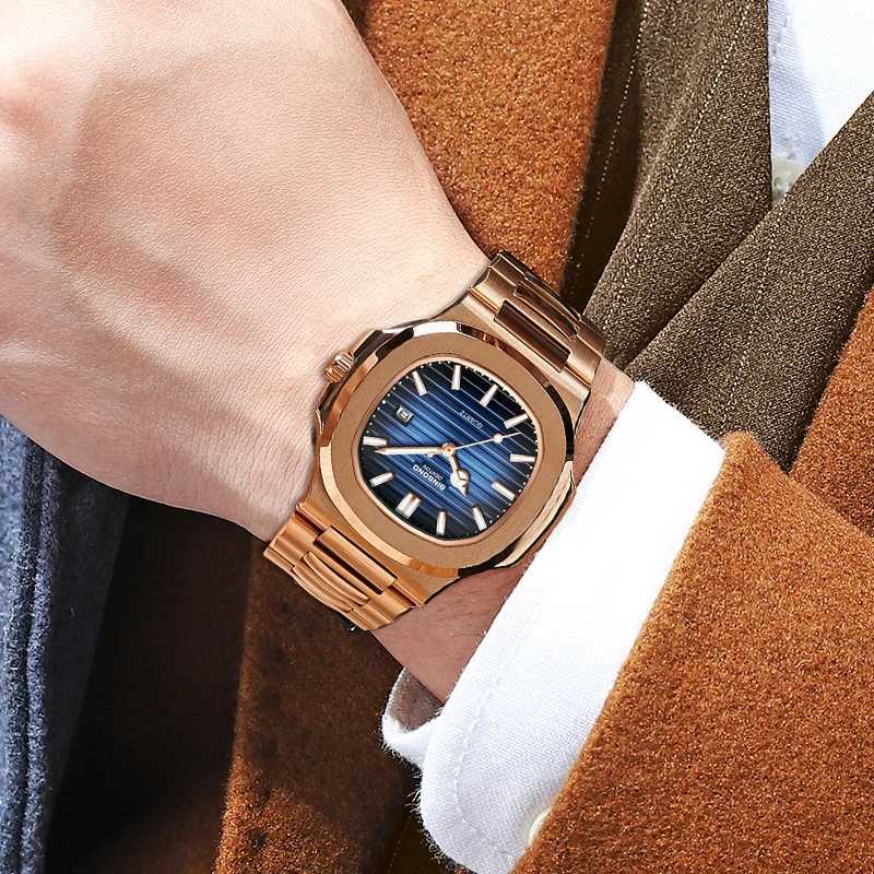 2024 New Top Brand Luxury Fashion Mens Watches Sport Waterproof Simple Ultra-Thin Watches Men Quartz Clock Relogio Masculino+Box Z250207
