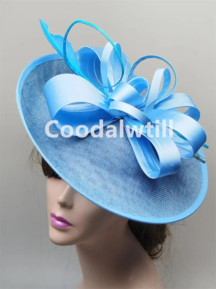 Wedding Mesh Fascinators for Women Tea Party Hat Derby Headpiece Feather Fancy Hats Wedding Church Hatinator Headband 250207