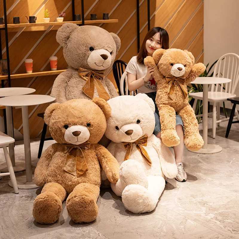 1pc 90CM Giant Size American Bear Plush Doll Soft Stuffed Animal Teddy Bear Plush Toys Girls Valentine Lover Birthday Gift Z250208