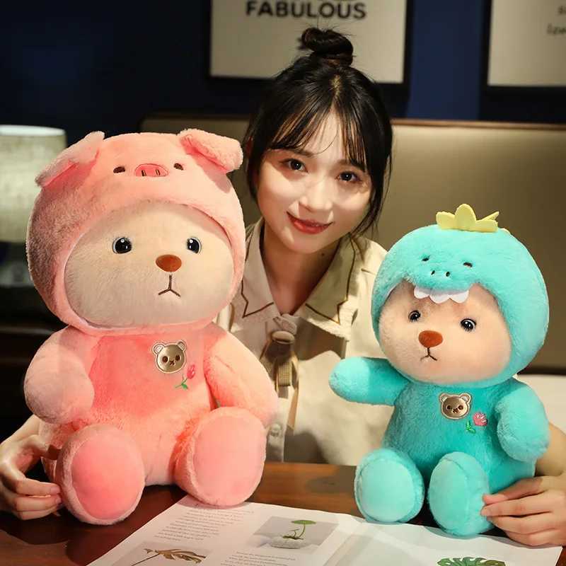 No Activi 25/35cm Creative Cosplay Joint Bear Plush Toy Cute Stuffed Animal Bunny Shark Dinosaur Plush Doll Soft Toy For Girls Z250208