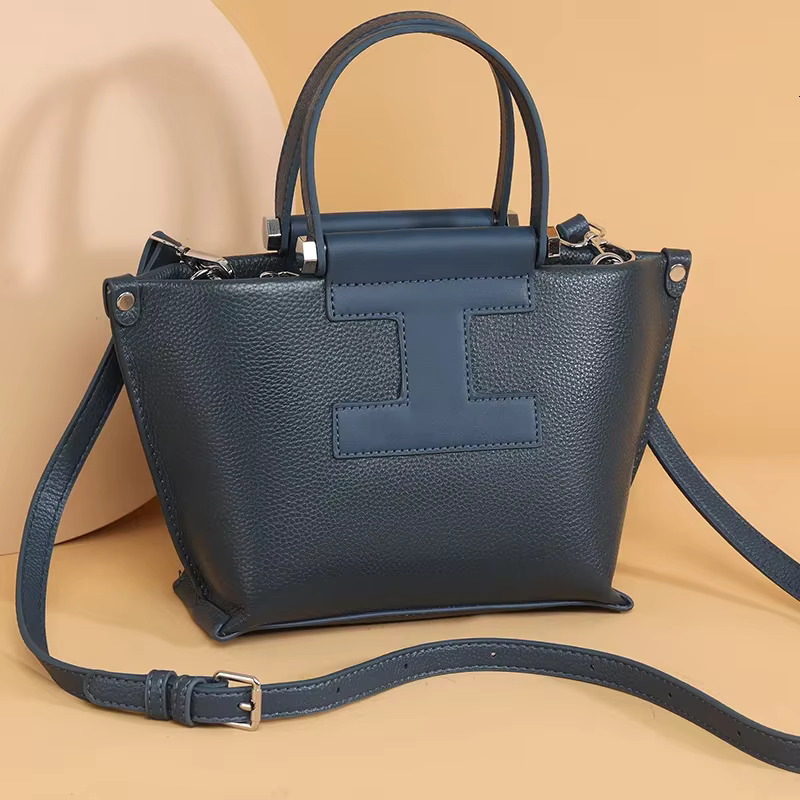Cowhide Women Tote High Quality Solid Enuine Leather Women's Shoulder Crossbody Bag Fashion Female Handbag Sac A Main