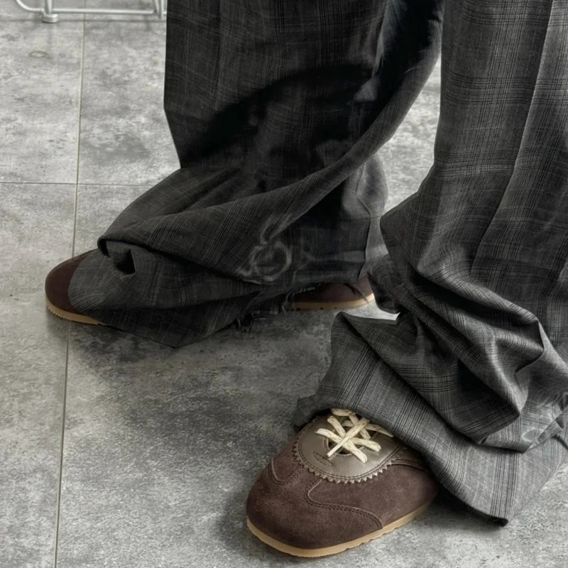 Genuine leather German training shoes womens sports 2024 autumn plus velvet retro collision training running shoes casual250208