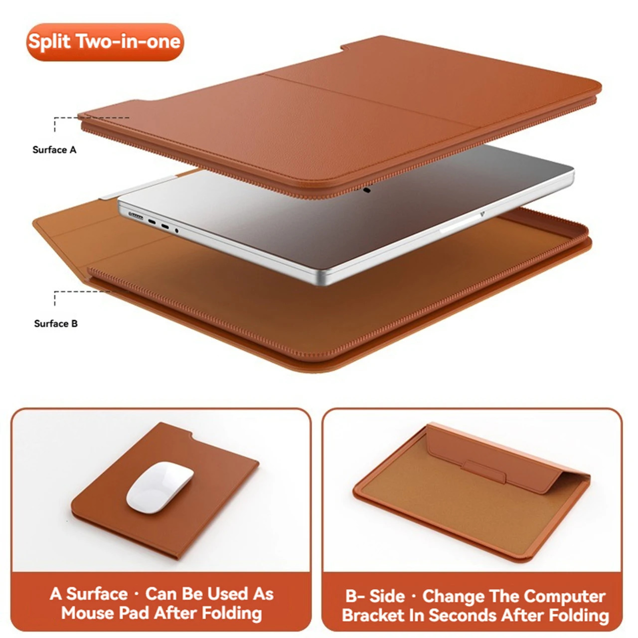 Free Custom Letters Laptop Sleeve For Macbook Air 13 Case 11 13.3 15.4 Retina Unisex Sleeve Envelope Leather Laptop Sleeve Pouch 250208