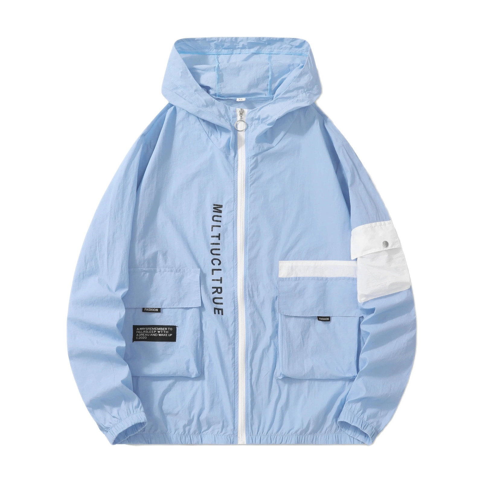 Mens Jacket Fashionable Spring And Summer Thin Casual Windproof Womens Sun Protection Basic Zippered Top 250207