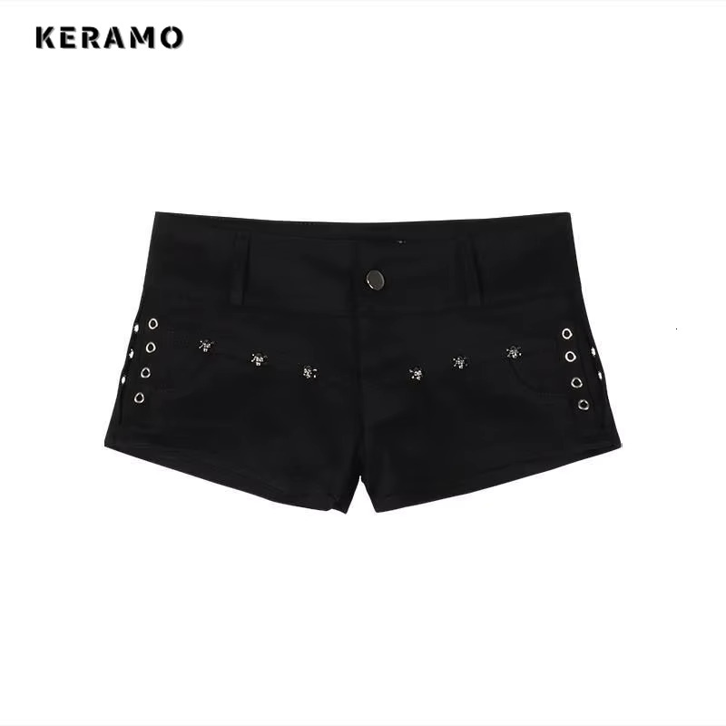 Hotweek 2025 Summer New Designer High Waist 2000S Black Sheath Slimming Y2K Denim Shorts Women's Fashion Casual Sexy Street Haruku Style Shorts
