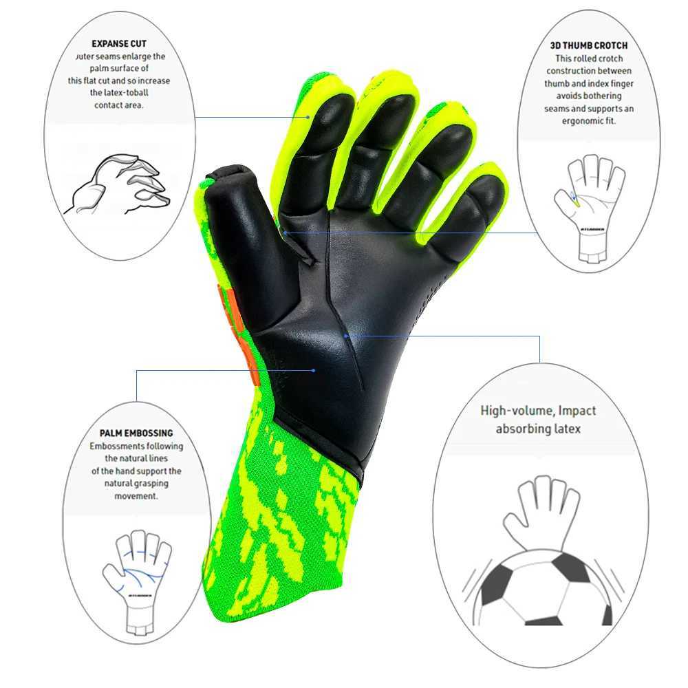 Soccer Goalkeeper Gloves 6/7/8/9/10 Football Gloves for Kids Youth and Adult Soccer Gloves Professional Protection Strong Grip W250208