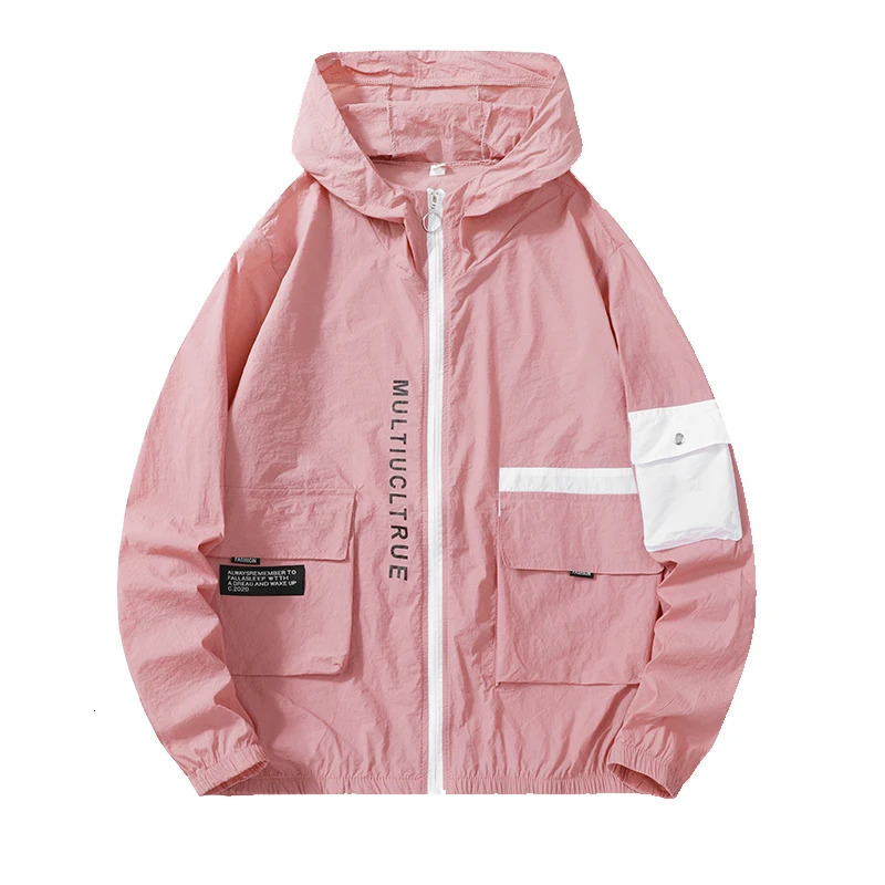 Mens Jacket Fashionable Spring And Summer Thin Casual Windproof Womens Sun Protection Basic Zippered Top 250207