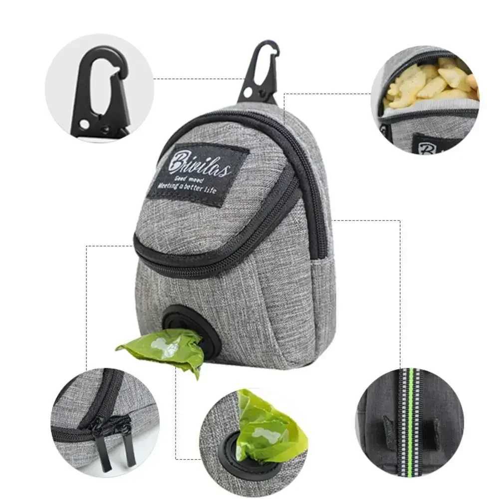 Dog Travel Bowls Bags Portable Training Treat Bag Outdoor Pet Pouch Puppy Snack Reward Waist Poop Dispenser Accessories H250220QU6D