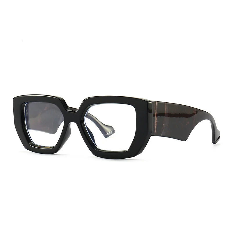Trendy Square Big Women Glasses Frames Fashion Colorful Transparent Thick Female Grade Womens Eyeglasses With Frame 250114