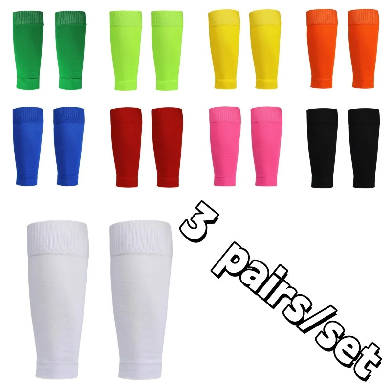 3 Pairs Shin Guard Socks Men Women Soccer Football Calf Sleeves Sports guards set 250207