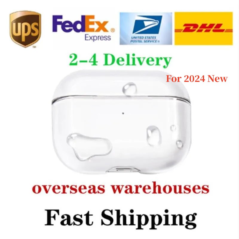 USA Stock ANC USB C Pro 3 Earphones Bluetooth Headphone Accessories Transparent Silicone Waterproof Protective case Headphones Case