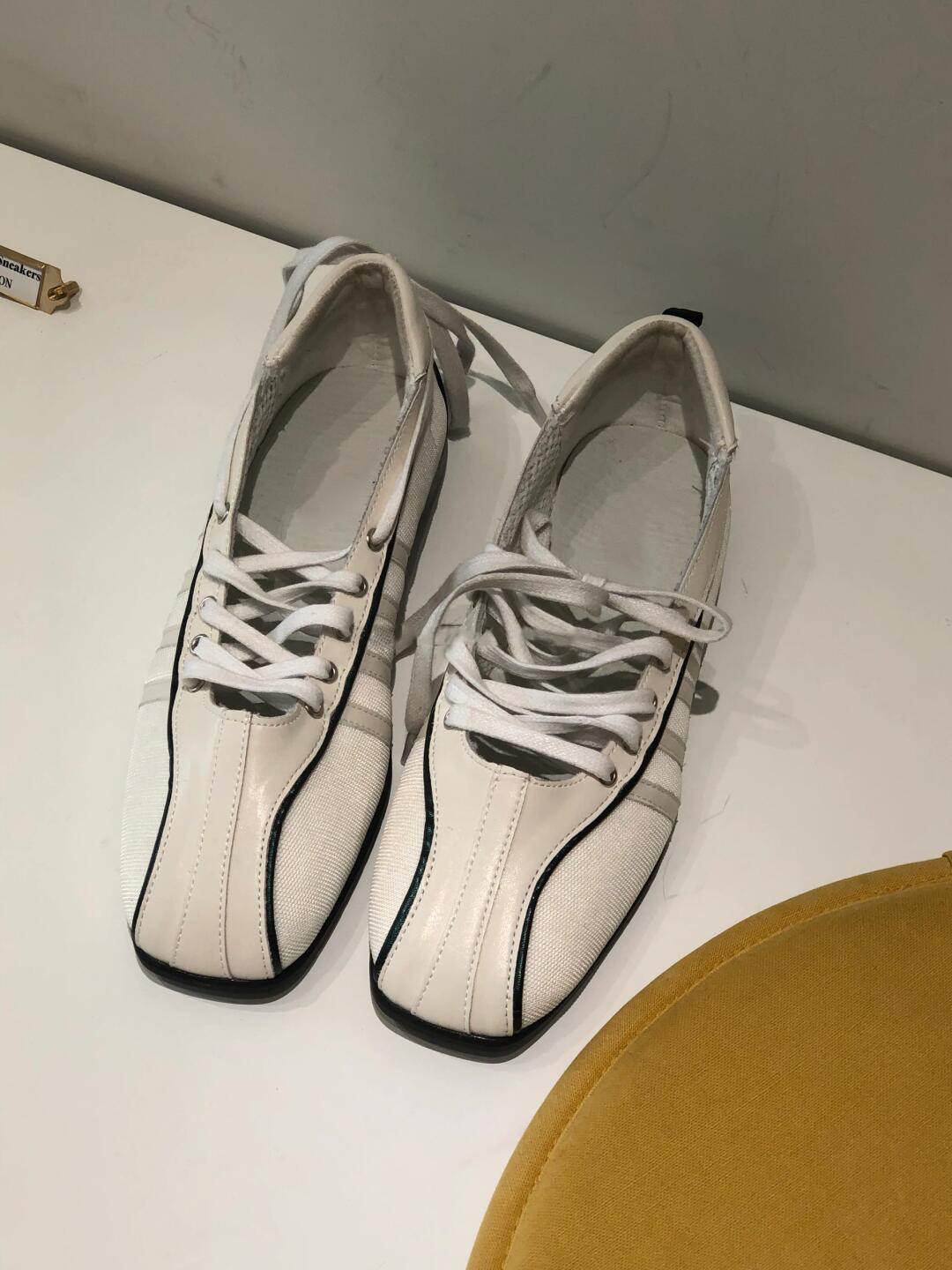 Ballet Flats Women Vintage Strap Mesh Casual Shoes Fashion Mary Jane Soft Soled White Shoes