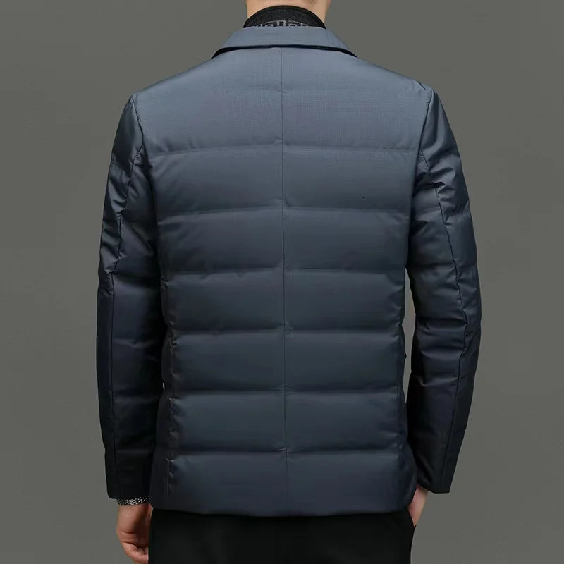 2024 Autumn Mens Hooded Down Jacket 90 White Duck Thickened Warm and Cold Resistant Short Casual Fashion 250109Z