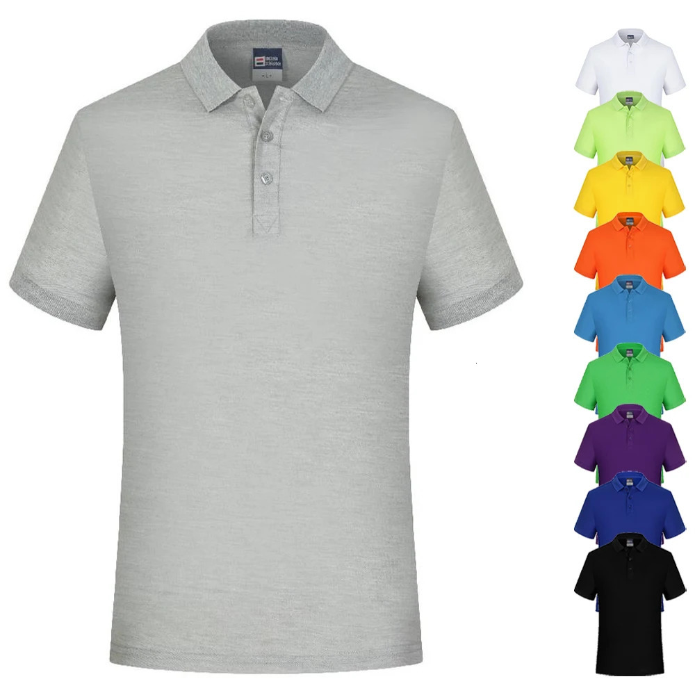 Plain Casual Polo T Shirt Men Wholesale Short Sleeve Formal Collar Shirt Unisex Summer Clothes For Men Playera Polos De Hombre 250208
