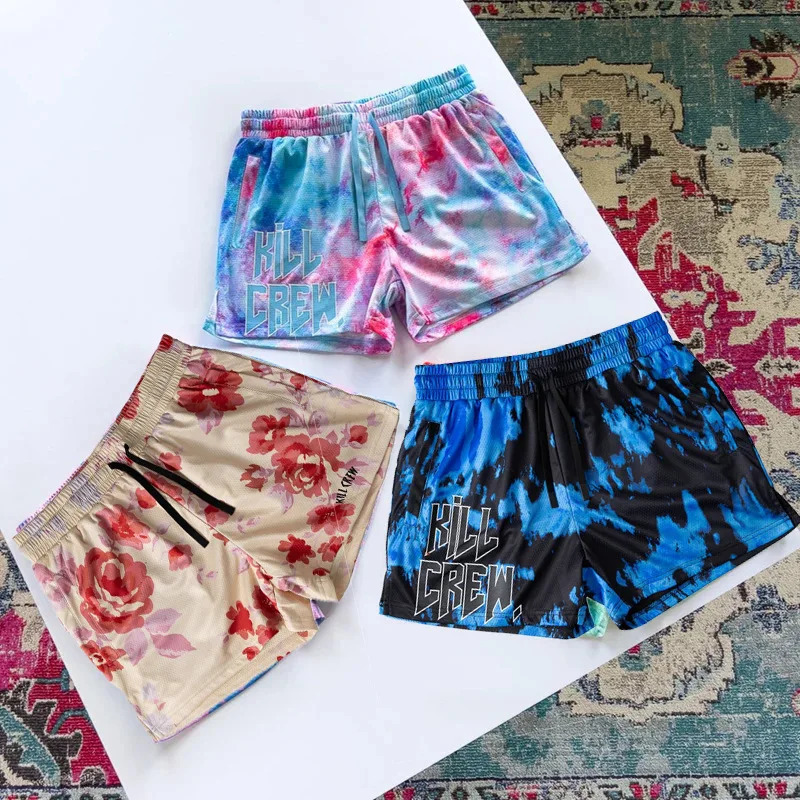2024 Summer Mens Sports Shorts Fitness Basketball Beach Pants Travel Mesh Breathable College bodybuilding Gym Basic 250206