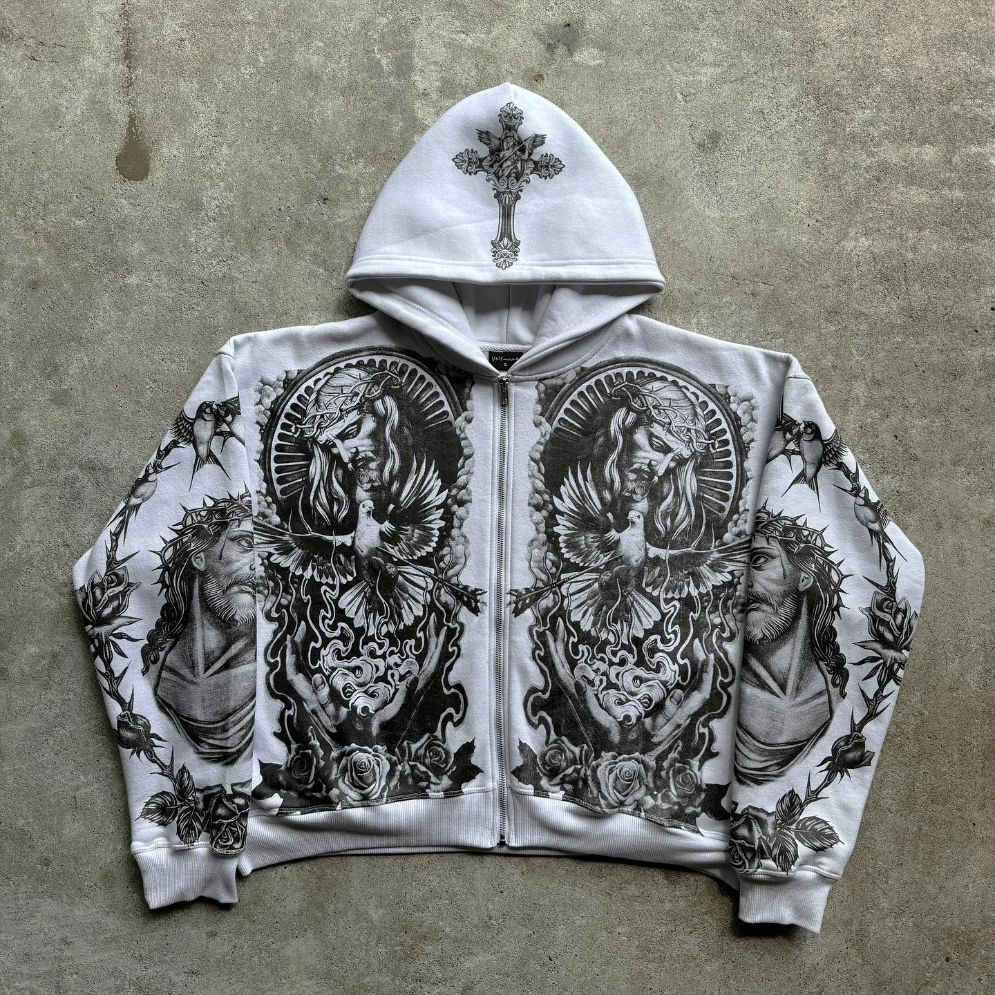 Harajuku Forgive Me Collection Streetwear Mens Hoodies Oversized Zip Up Hoodie Sweatshirt Y2k Tops Tracksuit Men Clothing 250113