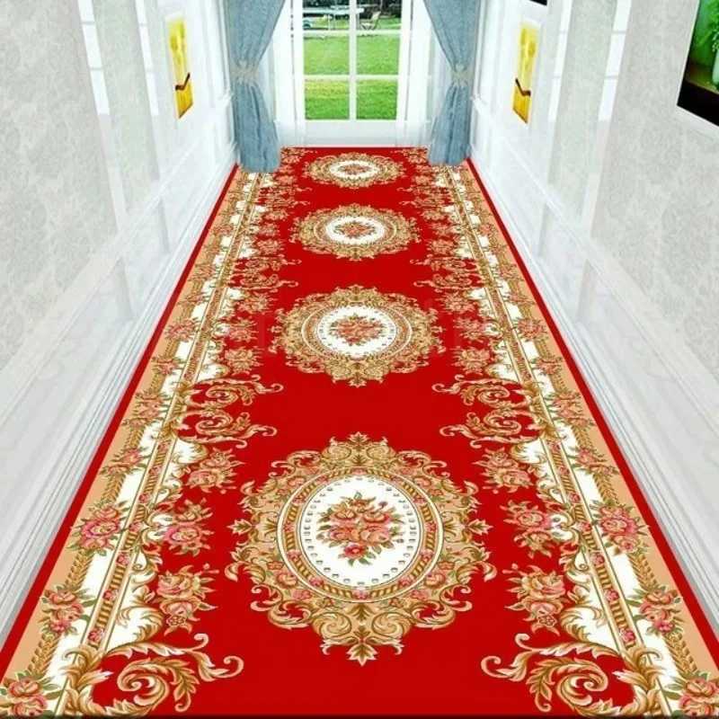 Light Luxury Diamond Shaped Pattern Lobby Carpets Rug Stairway Hallway Stairs He Decor Corridor Aisle Runner Wedding Anti Slip Z250208