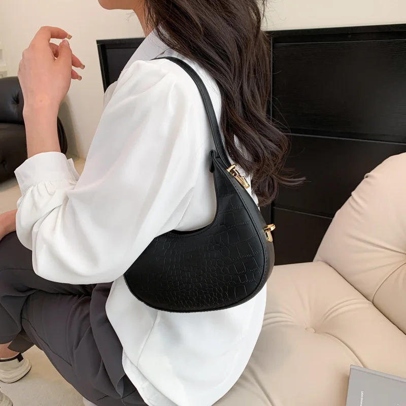 PU Leather Shoulder Hobo Bag Women Small Clutch Handbag Purse Female Underarm Bag Fashion Travel Shopper 250207