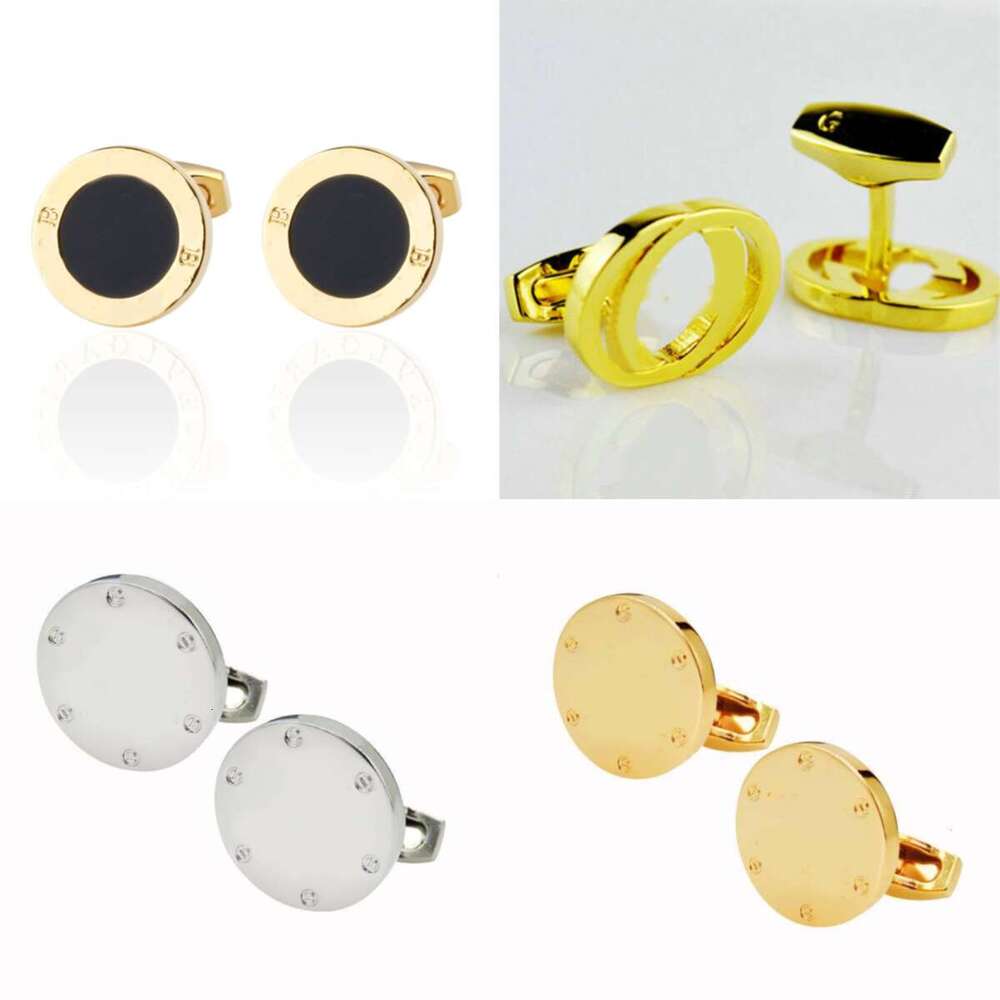Classic Cuff Links Designer Cuff Link High Quality Fashion Jewelry Men Trendy Letters Cuff Links Shirt Accessories Wedding Exquisite Cufflinks Gift For Men