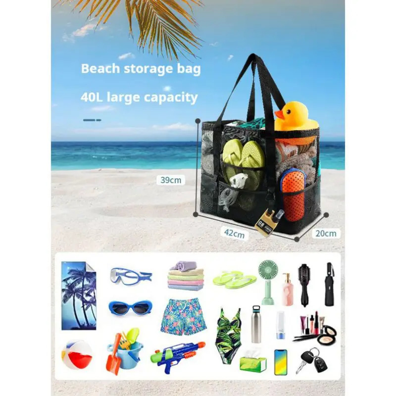 Mesh Women Bag Summer Hollow Out Large Capacity Shoulder Bags Fashion Beach Bag Student Bookbag Shopping Back 250207