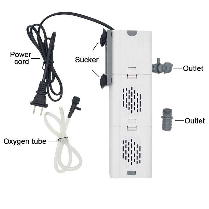 Fish Filters Aquarium Filter Pump Tank Submersible Silent Air Oxygen Aerator Internal Water Wave Maker 220v H2502051ISS