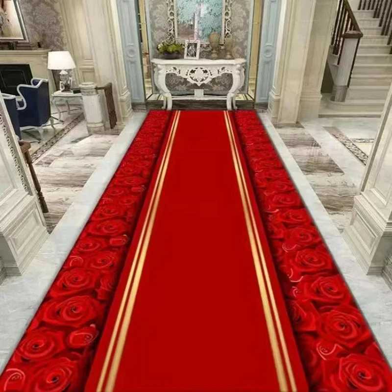 Light Luxury Diamond Shaped Pattern Lobby Carpets Rug Stairway Hallway Stairs He Decor Corridor Aisle Runner Wedding Anti Slip Z250208