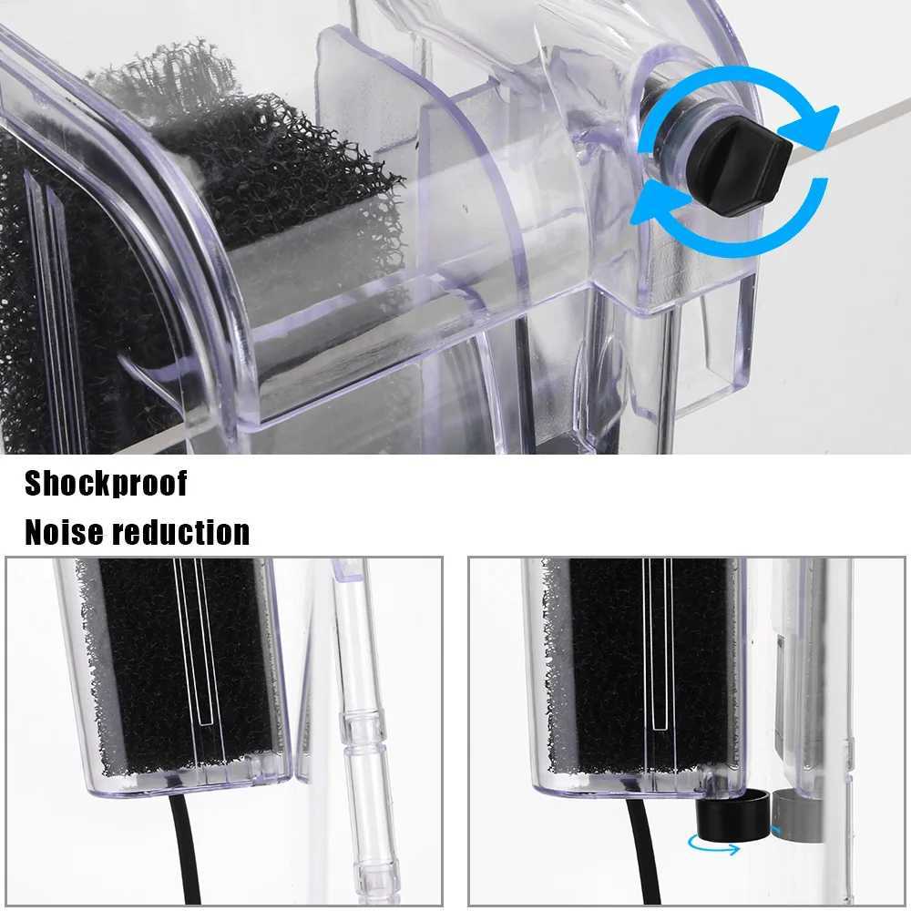 Fish Filters Water Pumps External Hang Up Filter Oxygen Submersible Purifier Mini Aquarium for Tank H250205Z7DO