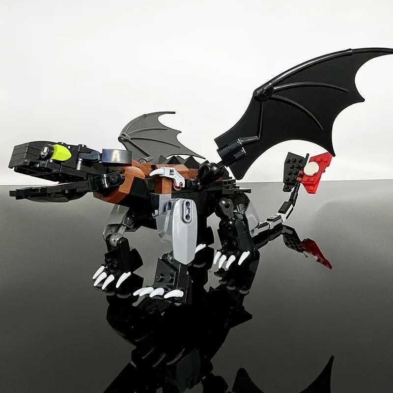 Blocks MOC Movie Train Dragon Figure Bricks Construction Toys For Boy Toothless Night Furied Dragon Building Blocks For Children Toys H250207