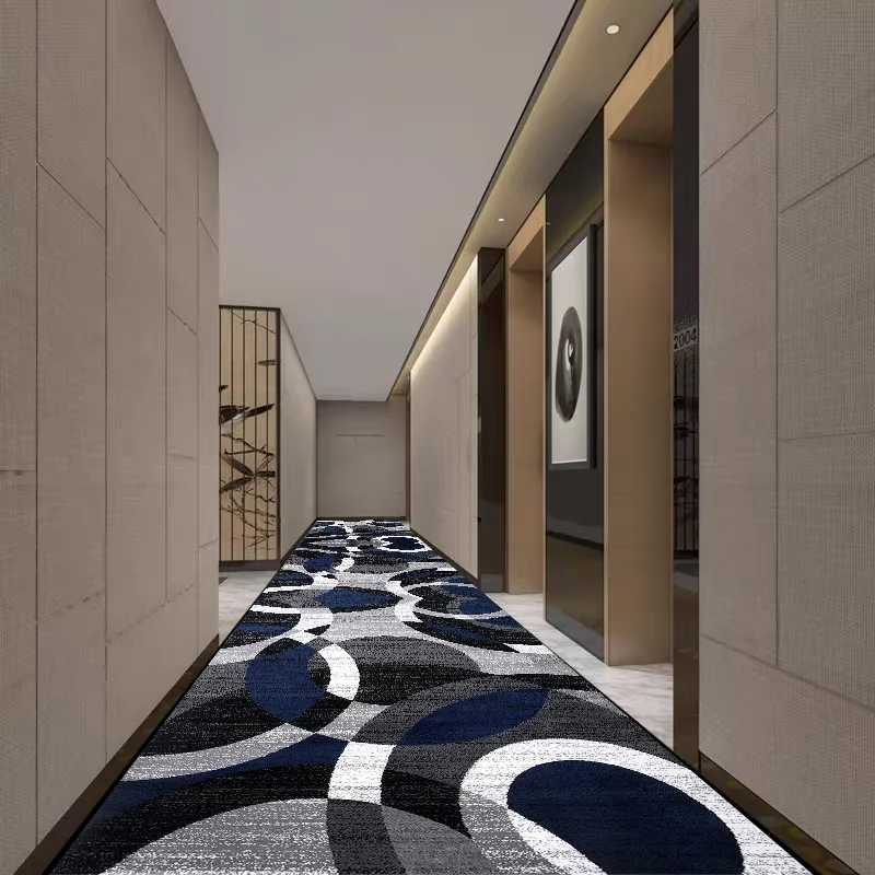 Geetric Circle Long Corridor Carpet Anti Slip Hallway Area Rugs Decoration He Porch Entry Doormat Washable Carpet Runner Z250208
