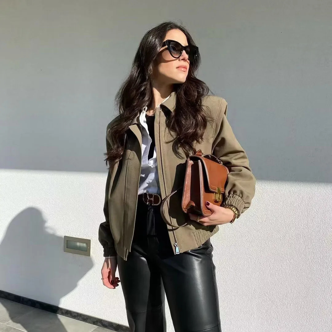 Ins Europe And America Bloggers Wear Lapel Jackets Niche n Short Jackets Solid Color Casual Ladies Coats Womens Outwears 250116