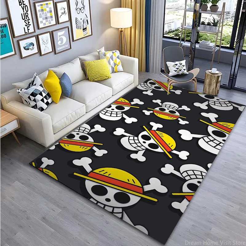 Anime One-Piece-Luffy Cartoon HD Printed Large Area Rugs Carpets for He Living Ro Childrens Bedro Sofa Doormat Floor Mats Z250208