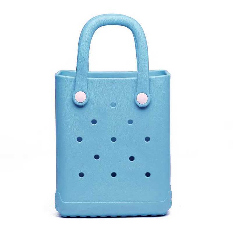 Mini Beach Bag Summer EVA DIY Waterproof Beach Basket Picnic Outdoor Travel Tote Handbag Swimming Shoulder Shopping Shoulder Bags B250618