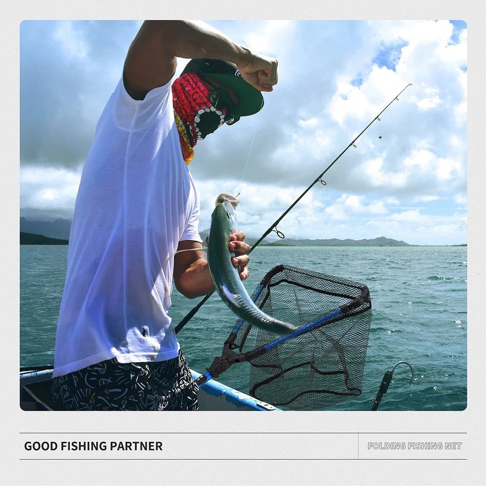 Fishing Triangle Folding Net 72cm Triangle Hand Net Lightweight Portable for Trout Catfish Bass 250117