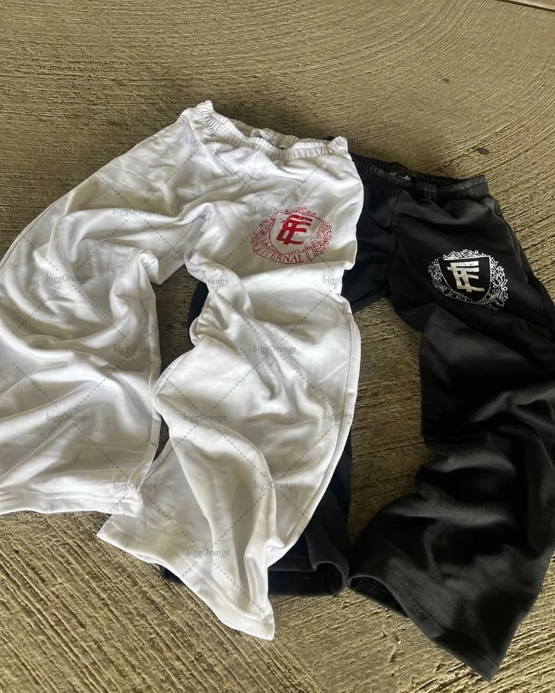 High Street Trousers American Retro Bag Straight Pants Mens Y2K Harajuku Casual Loose Sports Pants Womens 250206 w250430
