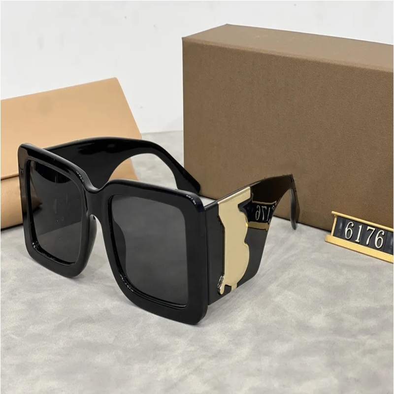 Top designer Luxury Sunglasses for women and Men Eyeglasses Outdoor Shades Big Square Frame Fashion Classic Lady Sun glasses Mirrors 6176 Sport Driving glasses