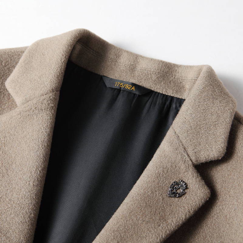 D124Elegant Men's Casual Wool Suits | Premium Handmade Double-Face Fabric for Fall & Winter