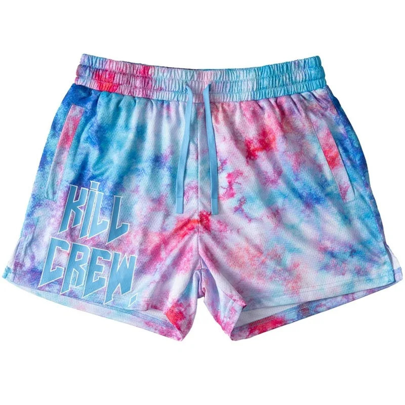 2024 Summer Mens Sports Shorts Fitness Basketball Beach Pants Travel Mesh Breathable College bodybuilding Gym Basic 250206