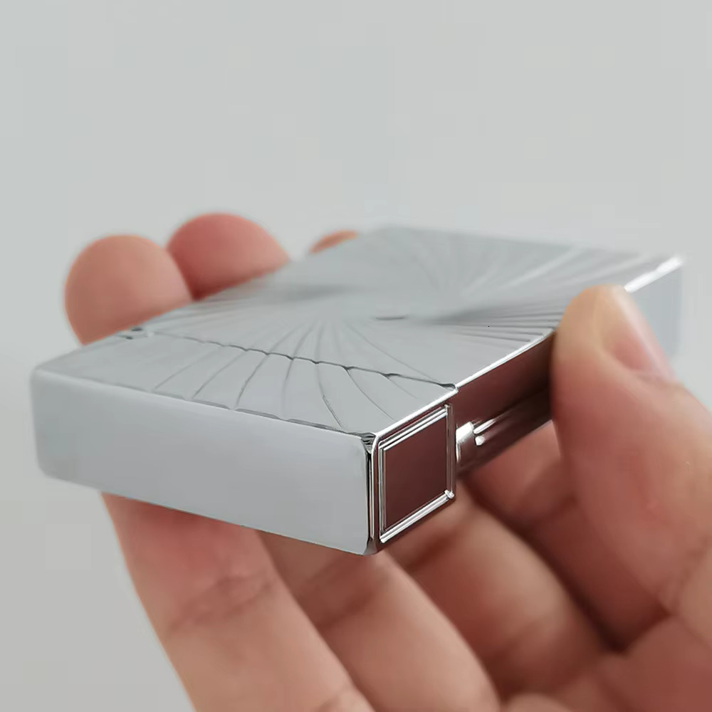 D Gas Lighter Copper Tobacco Smoking Cigarette Accessories Men Gifts Collections Refillable