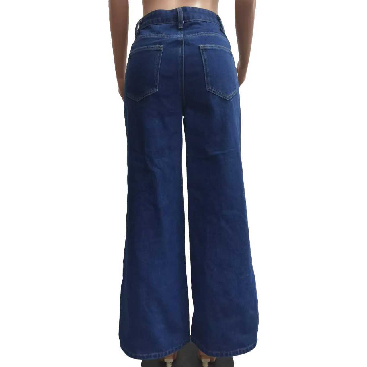 Night Club Wide Leg Denim Heart Shape Pants Sexy Women High Waist Elegant Hollow Out Jeans Straight TrousersT250208