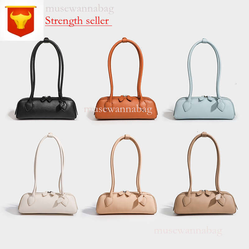 Top Quality Designer Bags Teckel Bags Leather Shoulder Bagbags Women Handbags Fashion Baguette Armpit Bag Long Profile Double Zipper Opening Closing 2