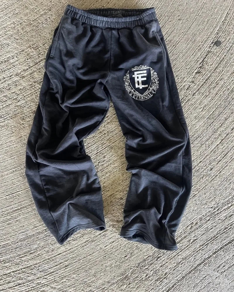 High Street Trousers American Retro Bag Straight Pants Mens Y2K Harajuku Casual Loose Sports Pants Womens 250206 w250430