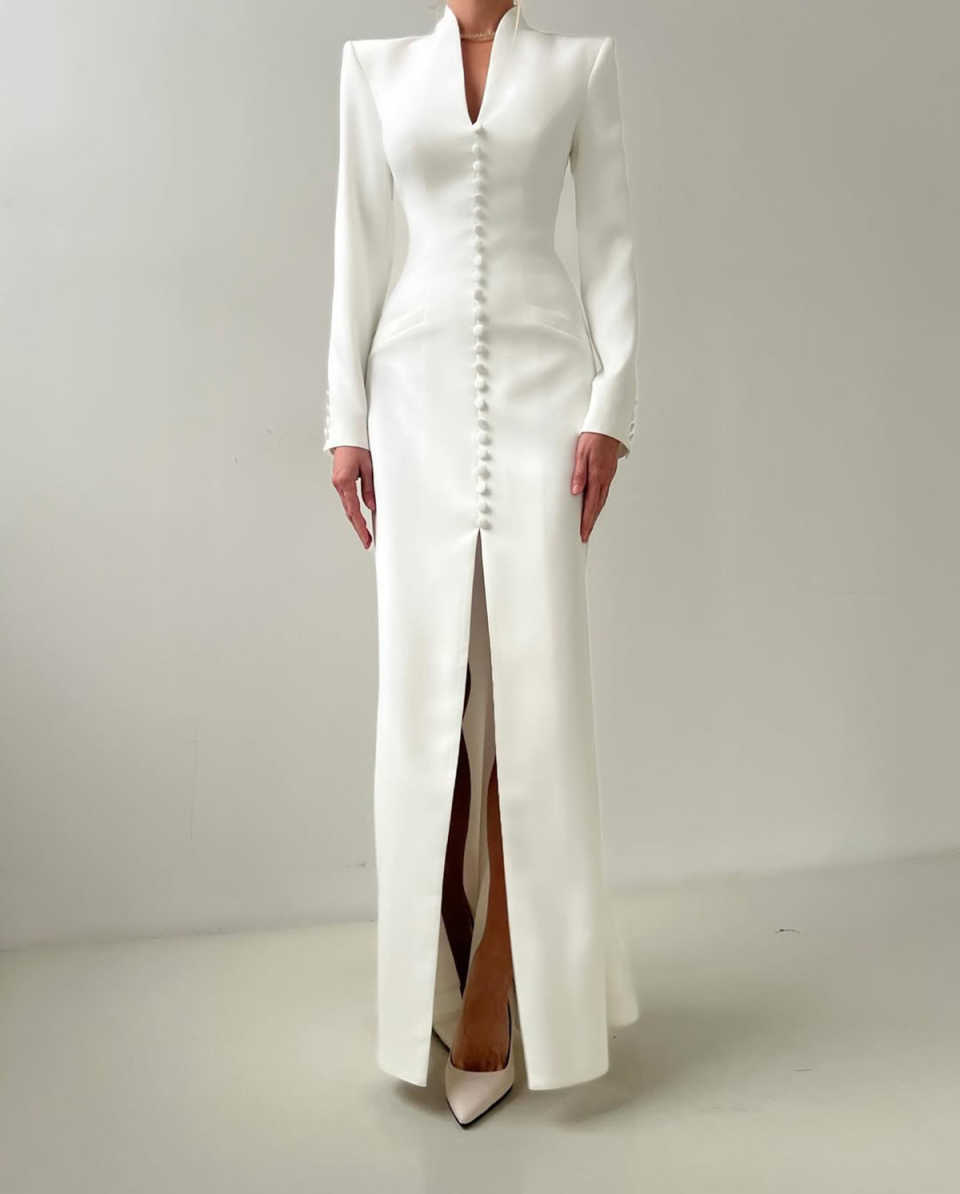Unique Mother of the Bride Suits Button Single Breasted Long Sleeve Women Business Blazer V Neck Formal Work Wear Customized